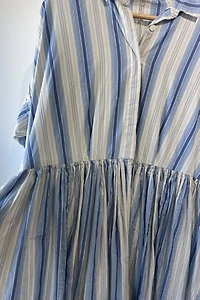 Casey Casey Blue Striped Dress Selected by The Curatorial Dept.