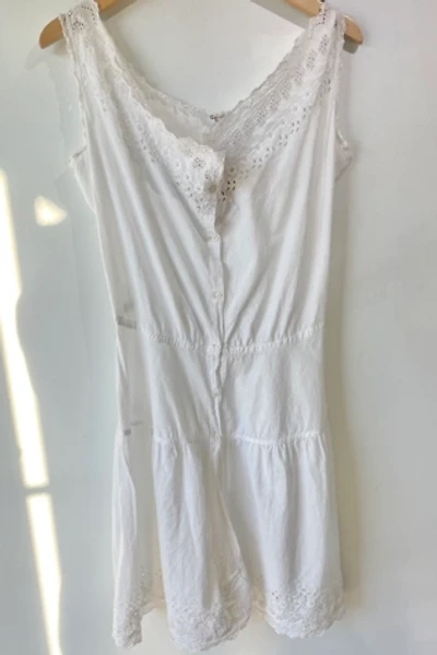 Vintage Victorian Era White Cotton Playsuit Selected by The Curatorial Dept.