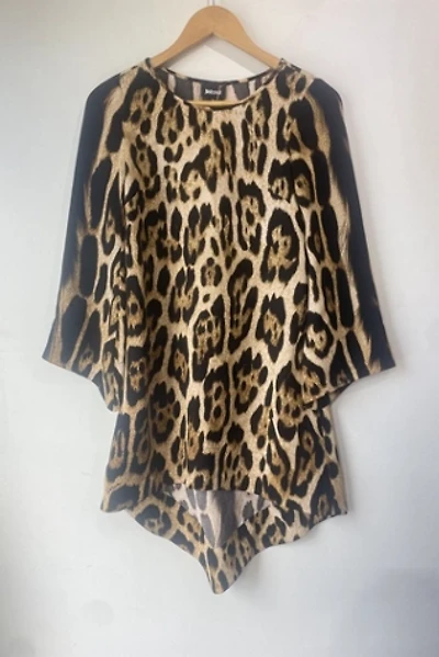 Just Cavalili Leopard Asymmetrical Dress Selected by The Curatorial Dept.