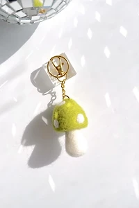 Golden Hour Designs Felt Mushroom Keychain