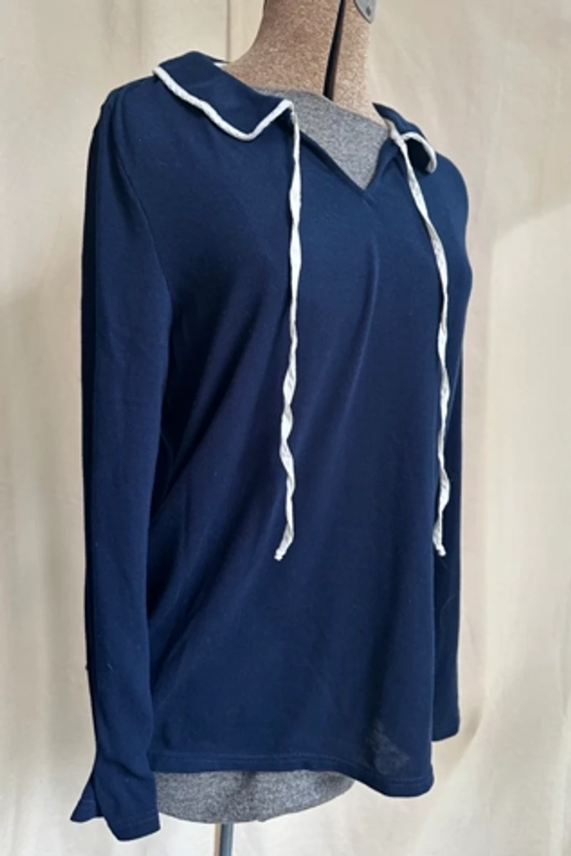Lightweight Sweater with Peter Pan Collar Selected by KA.TL.AK
