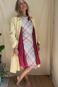 Pastel Plaid Midi Dress Selected by KA.TL.AK