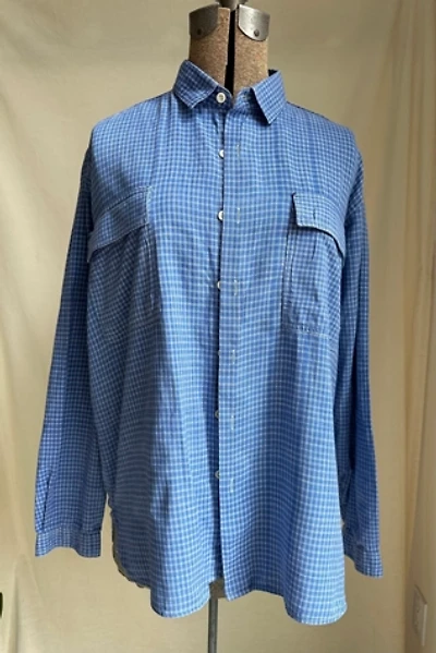Vintage Blue and White Check Shirt Selected by KA.TL.AK