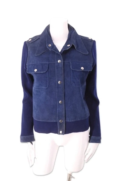 1970s Suede and Knit Snap Jacket Selected By Ritual Vintage