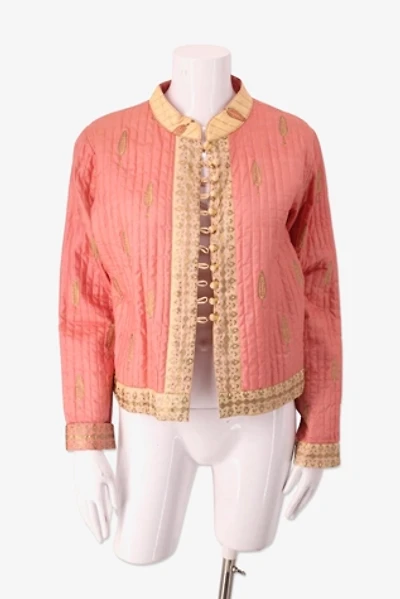 1980s Dusty Pink Quilted Jacket Selected By Ritual Vintage