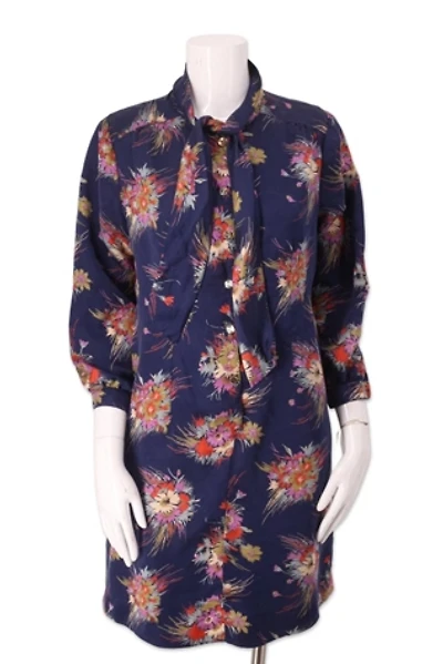 1960s Floral Silk Short Shift Dress Selected By Ritual Vintage
