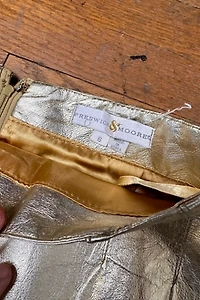 1990s Gold Leather Skirt Selected by Cherry