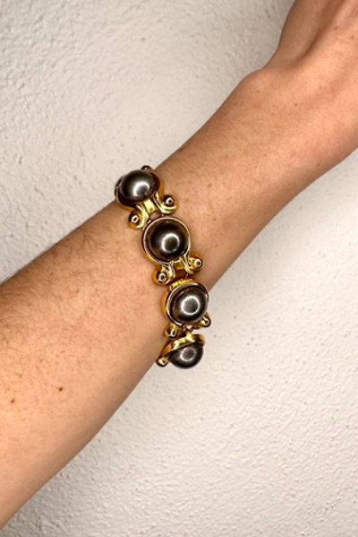 1960s Gold Tone Metal Ball Link Bracelet Selected by Cherry
