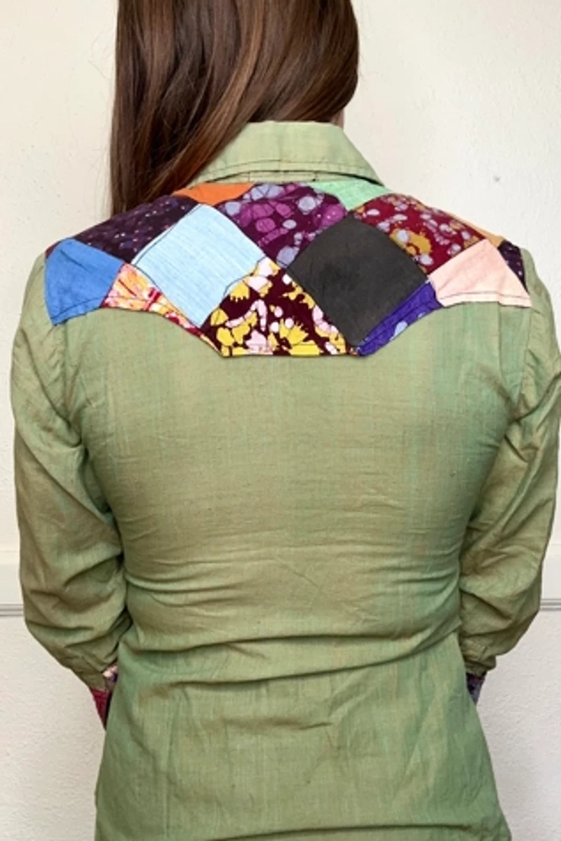 1970s Madras Cotton Western Shirt Selected by Cherry