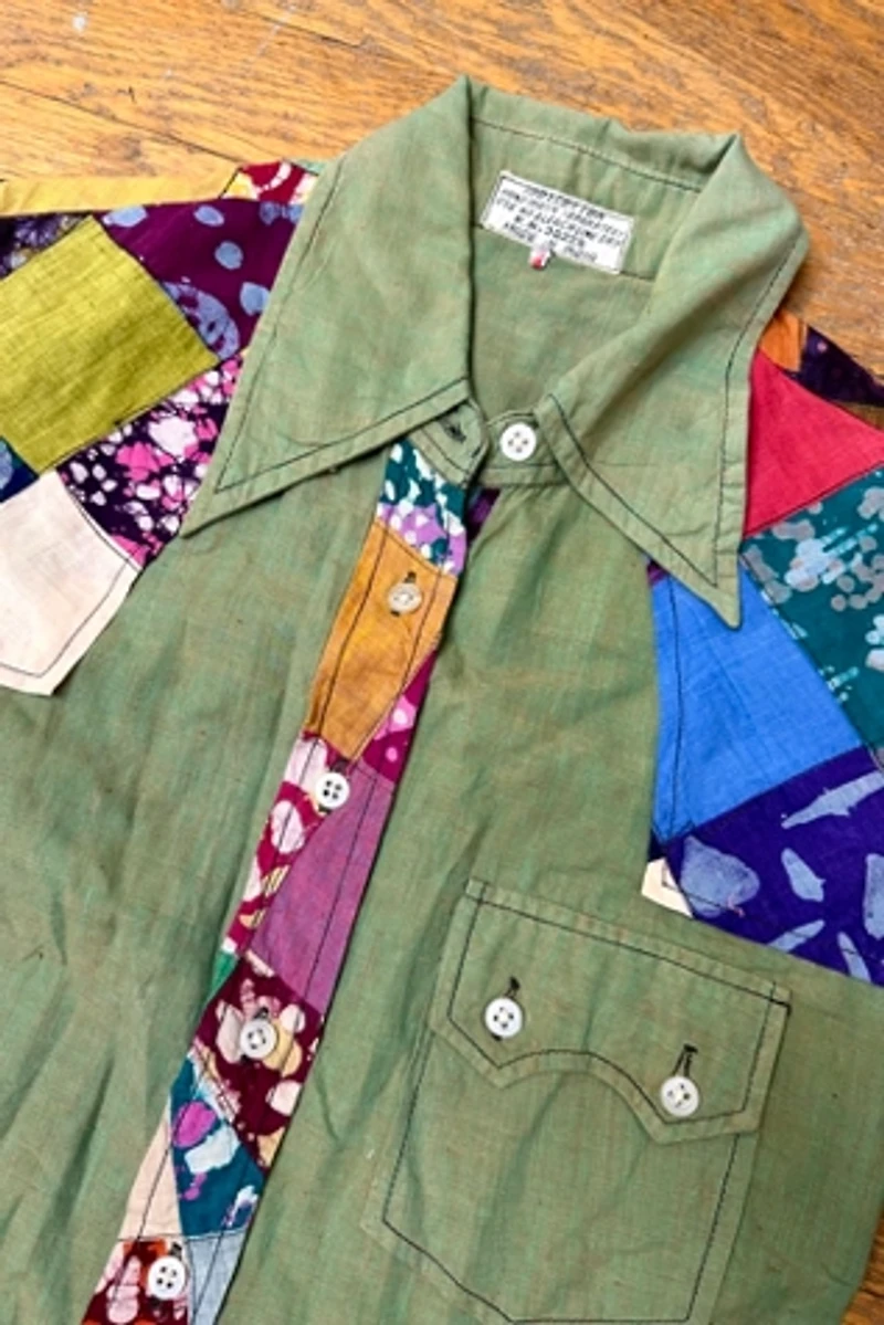 1970s Madras Cotton Western Shirt Selected by Cherry