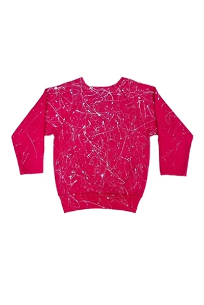 1980s Vintage Paint Splatter Cut Off Neck Sweater Selected by BusyLady Baca & The Goods