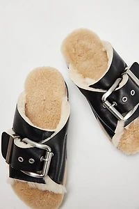 Mellow Shearling Slides