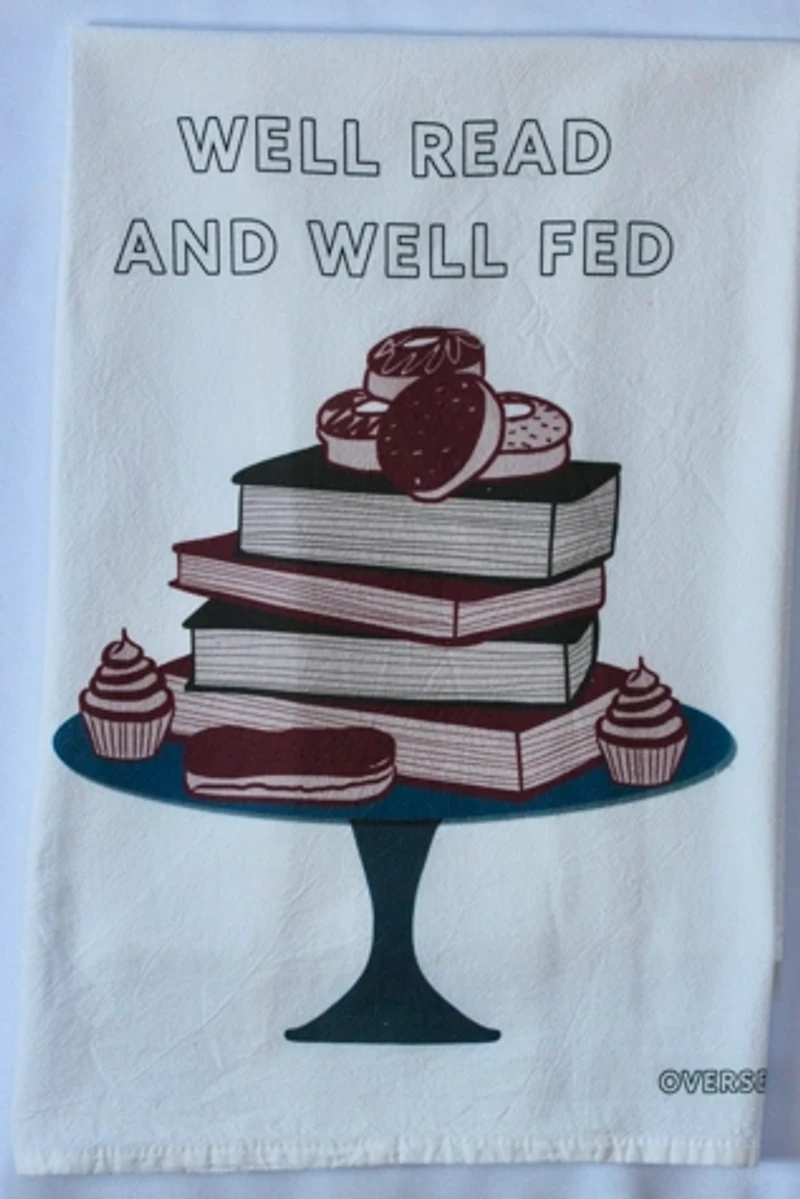 Overseasoned Well Read and Well Fed Tea Towel