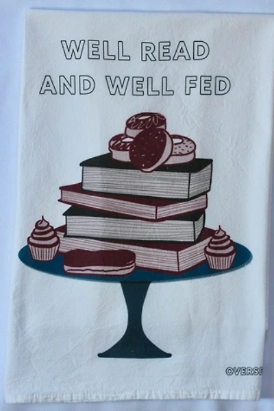 Overseasoned Well Read and Well Fed Tea Towel