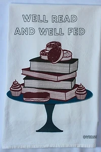 Overseasoned Well Read and Well Fed Tea Towel