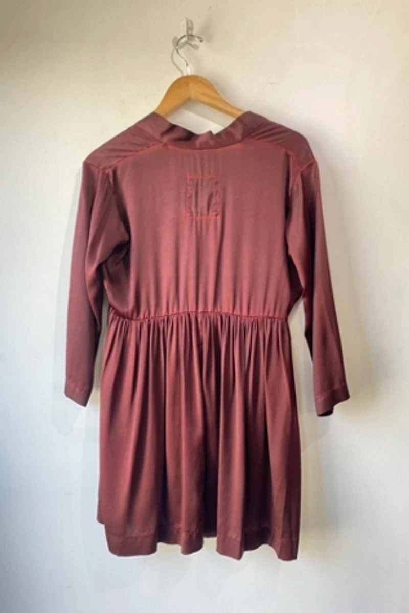 Uma Wang Brown Silk Top Selected by The Curatorial Dept.