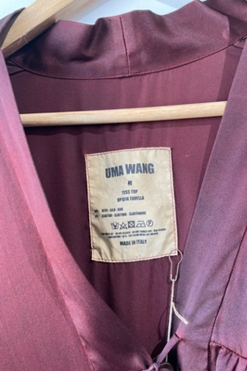 Uma Wang Brown Silk Top Selected by The Curatorial Dept.