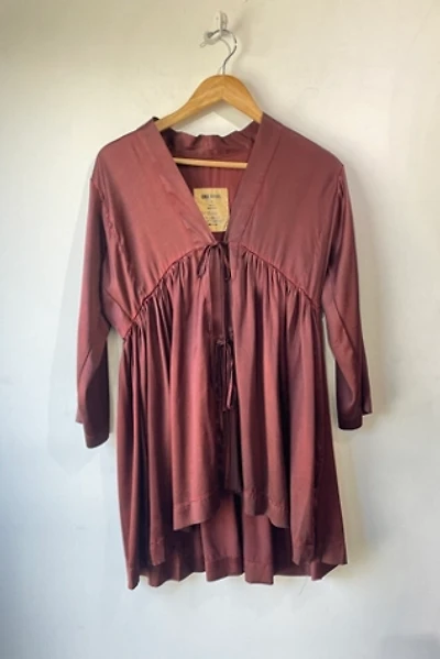Uma Wang Brown Silk Top Selected by The Curatorial Dept.