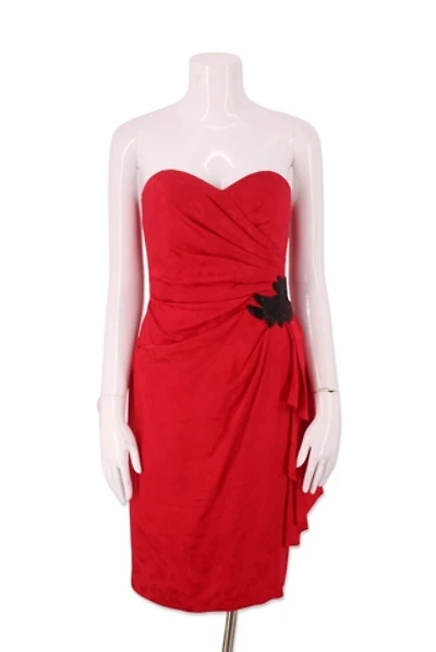 1980s Strapless Silk Cocktail Dress Selected By Ritual Vintage