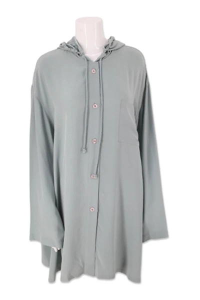 1990s DKNY Super Oversized Hooded Blouse Selected By Ritual Vintage
