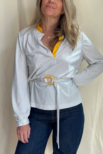 Vintage Long Sleeved and Belted Blouse Selected by KA.TL.AK