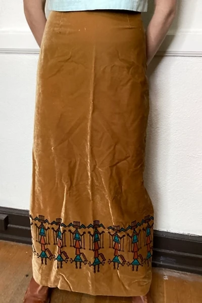 1970s Homemade Velvet Maxi Skirt Selected by Cherry