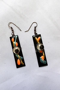 Personalized Googly Eye Enamel and Silver Earrings Selected by Cherry
