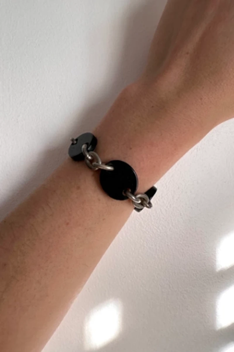 1960s Metal & Plastic Disc Link Bracelet Selected by Cherry