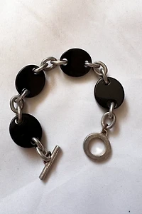 1960s Metal & Plastic Disc Link Bracelet Selected by Cherry