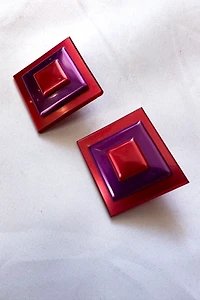 1980s Albers "Homage To A Square" Earrings Selected by Cherry