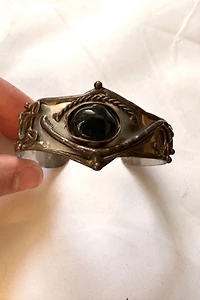 1980s Mixed Metal Brutalist Cuff Selected by Cherry