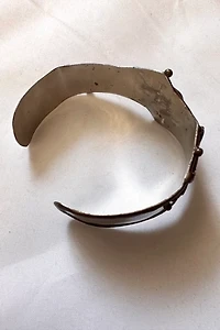 1980s Mixed Metal Brutalist Cuff Selected by Cherry