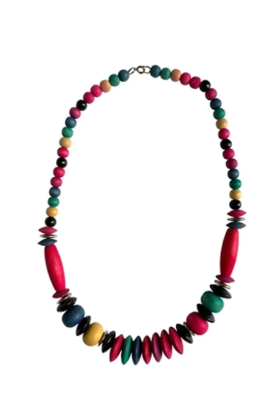 Vintage 1980s Wooden Bead Necklace Selected by SharpLilTeeth