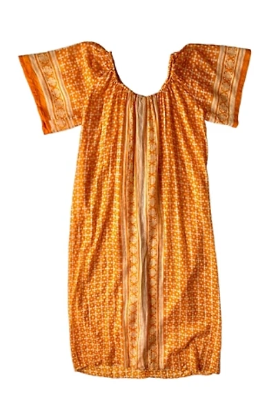 Vintage 1960s Block Print Gauze Dress Selected by SharpLilTeeth