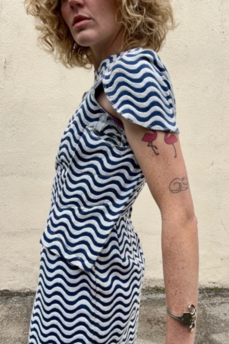 Comme des Garcons Wavy Stripe Dress Selected by The Curatorial Dept.