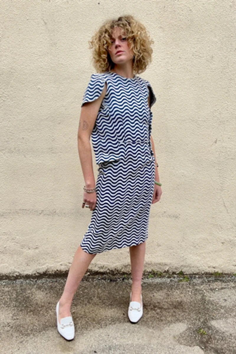 Comme des Garcons Wavy Stripe Dress Selected by The Curatorial Dept.