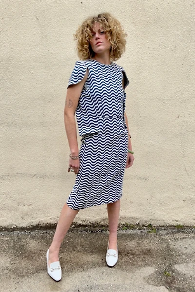 Comme des Garcons Wavy Stripe Dress Selected by The Curatorial Dept.