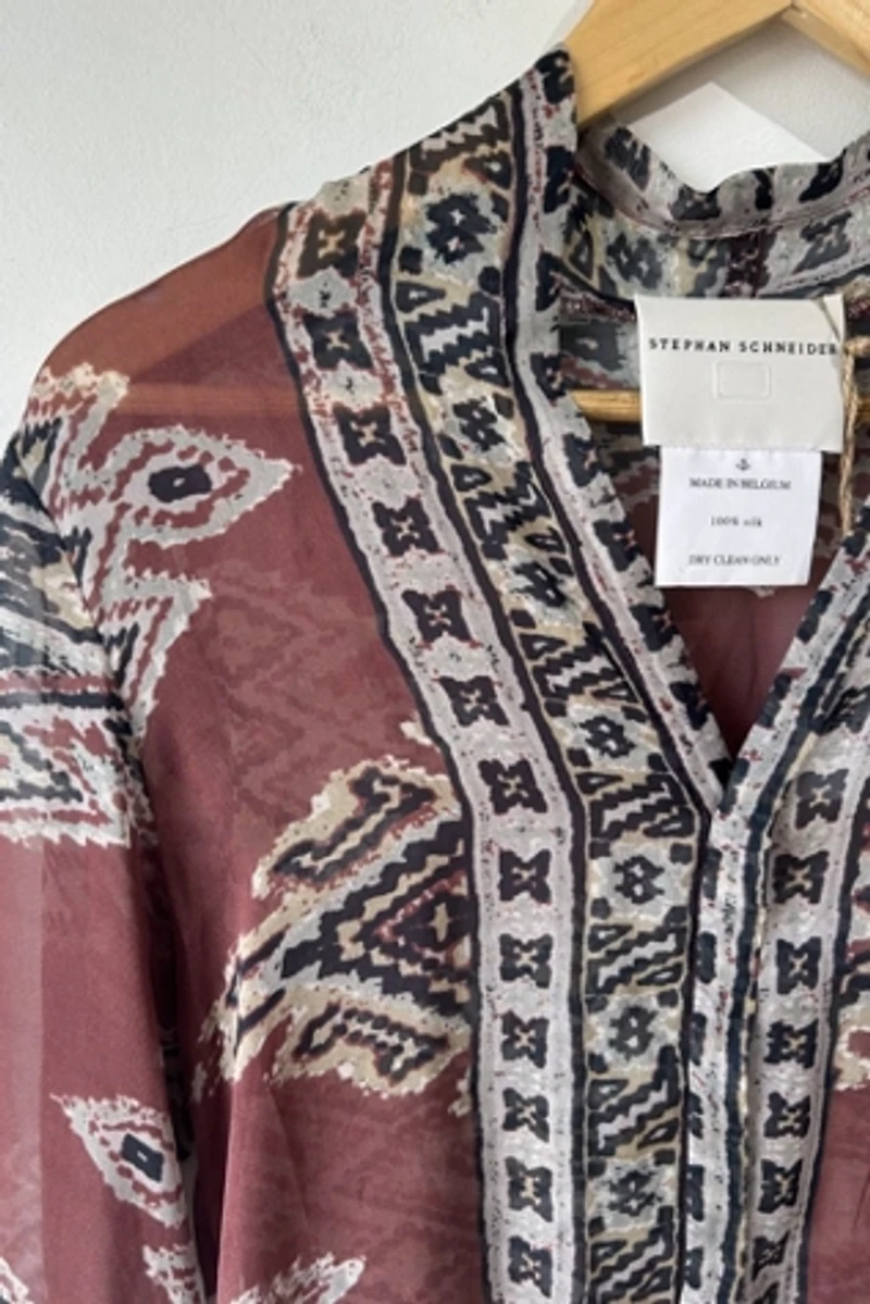 Stephan Schneider Batik Silk Shirt Selected by The Curatorial Dept.