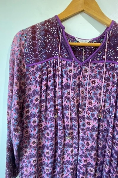 Vintage Chikan House Block Print Dress Selected by The Curatorial Dept.