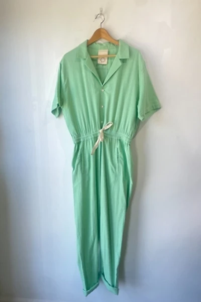 LWN Mint Green Cotton Jumpsuit Selected by The Curatorial Dept.