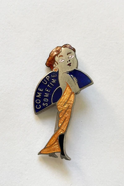 Vintage 1930's May West Enamel Pin Selected by FernMercantile