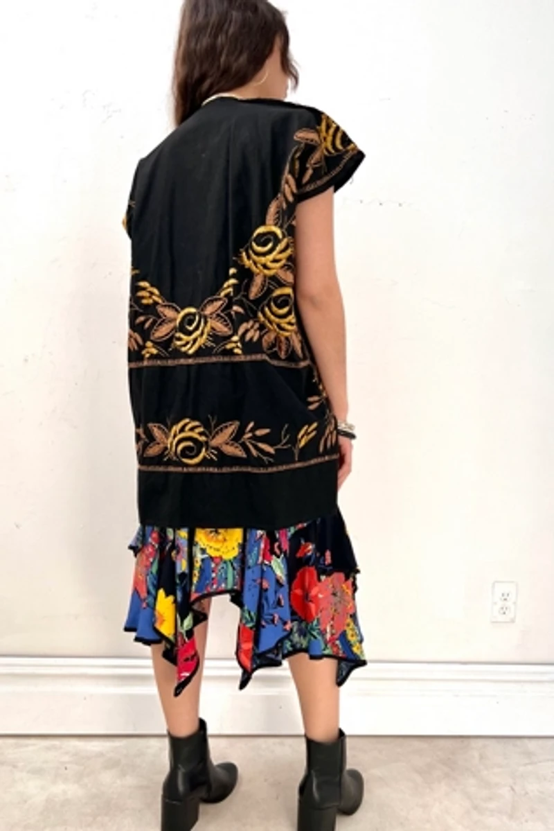 Anna Corinna Hand Embroidered Midnight Gold Jacket