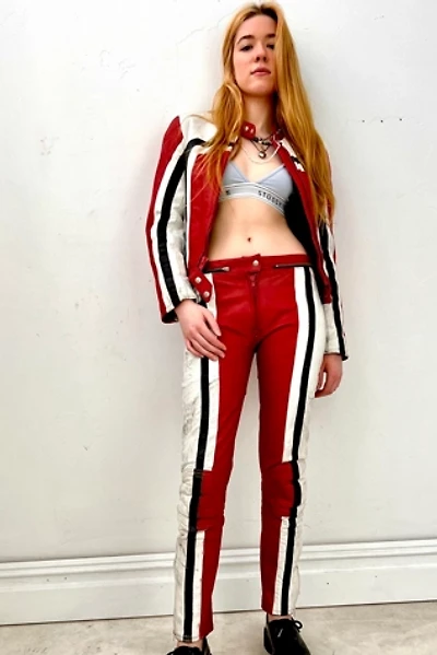 Vintage Leather Two Piece Moto Set Selected by Anna Corinna
