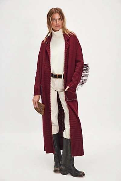 Understated Leather Rodeo Studded Sweater Trench Coat