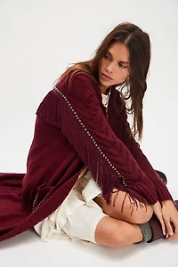 Understated Leather Rodeo Studded Sweater Trench Coat