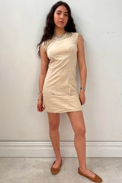 Vintage Ecru Roughly Embroidered Dress Selected by Anna Corinna