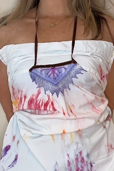 Vintage Lavender Lace with Velvet and Beads Pendant Selected by KA.TL.AK