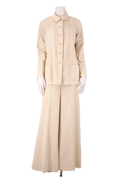 1970s Ivory Gauze Bell Bottom Outfit Selected By Ritual Vintage