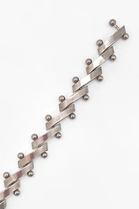 Sterling Silver Mid-Century Zig-Zag Bar Bracelet Selected by MARMALADE