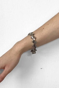 Sterling Silver Mid-Century Zig-Zag Bar Bracelet Selected by MARMALADE